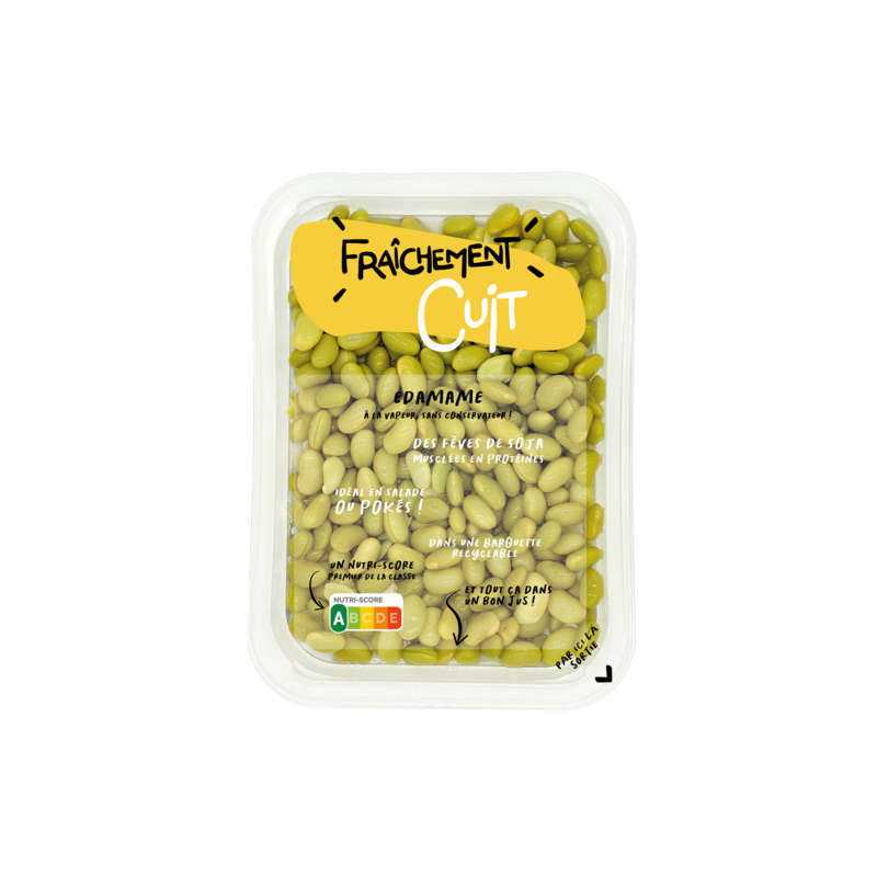 Edamame 210g cuit à la vapeur Fraîchement Cuit