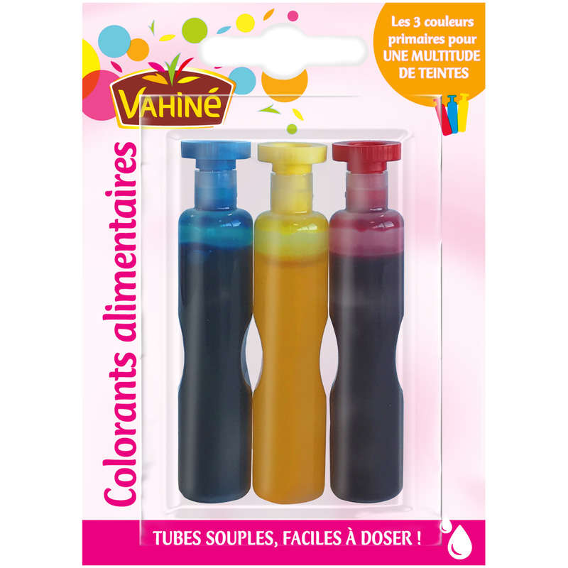 Vahiné Colorants alimentaires 3x6ml