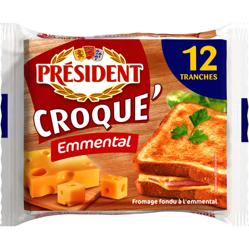 Président Croque Emmental x12 Tranches 200g