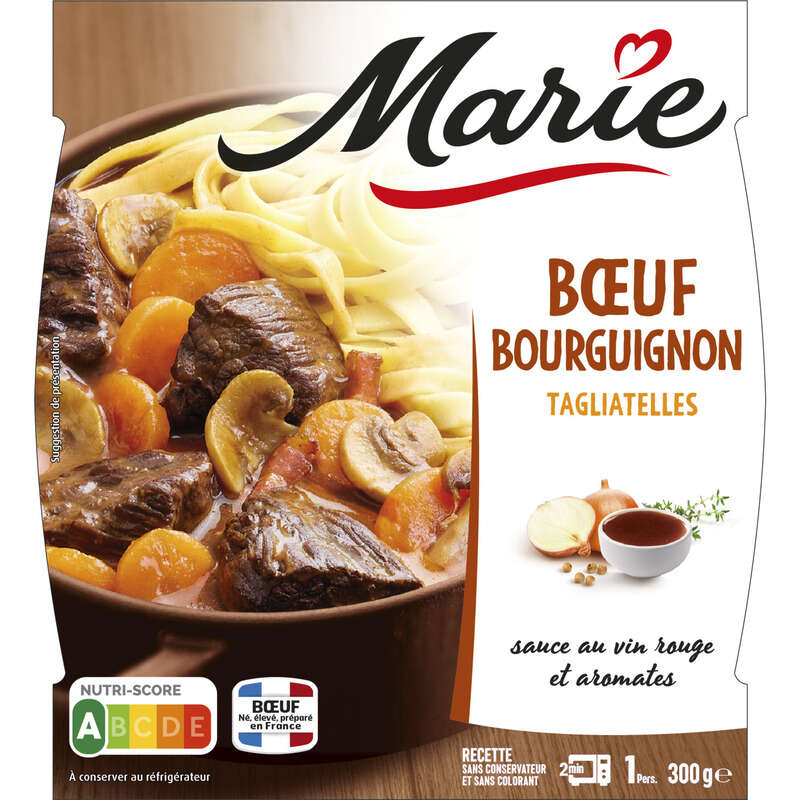 Marie Bœuf bourguignon et tagliatelles 300g