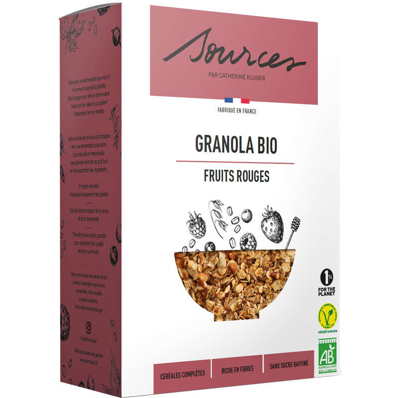 Sources Granola Fruits Rouges Bio 350g