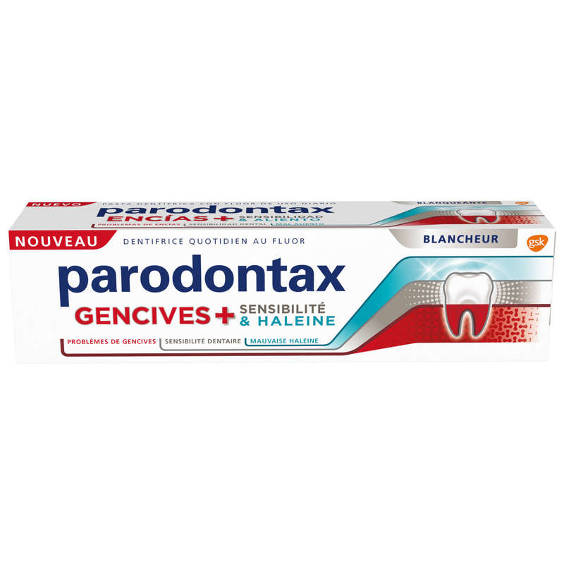 Parodontax Dentifrice Gencives + Sensibilité & Haleine Blancheur 75ml