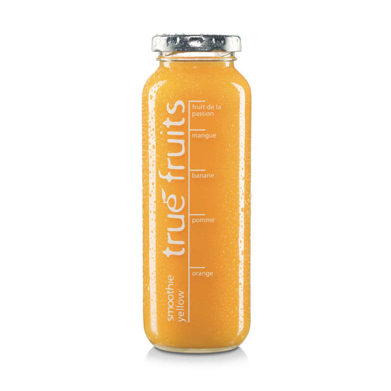True Fruits Smoothie Yellow Fruit De La Passion Mangue Banane Pomme Orange 25cl