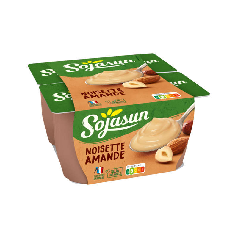 Sojasun Dessert Végétal Noisettes Amandes 4x100g