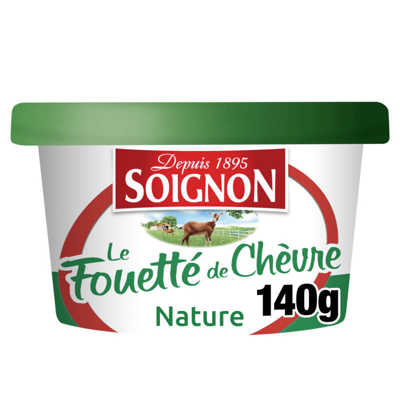 Soignon Fouetté De Chèvre Nature 140g