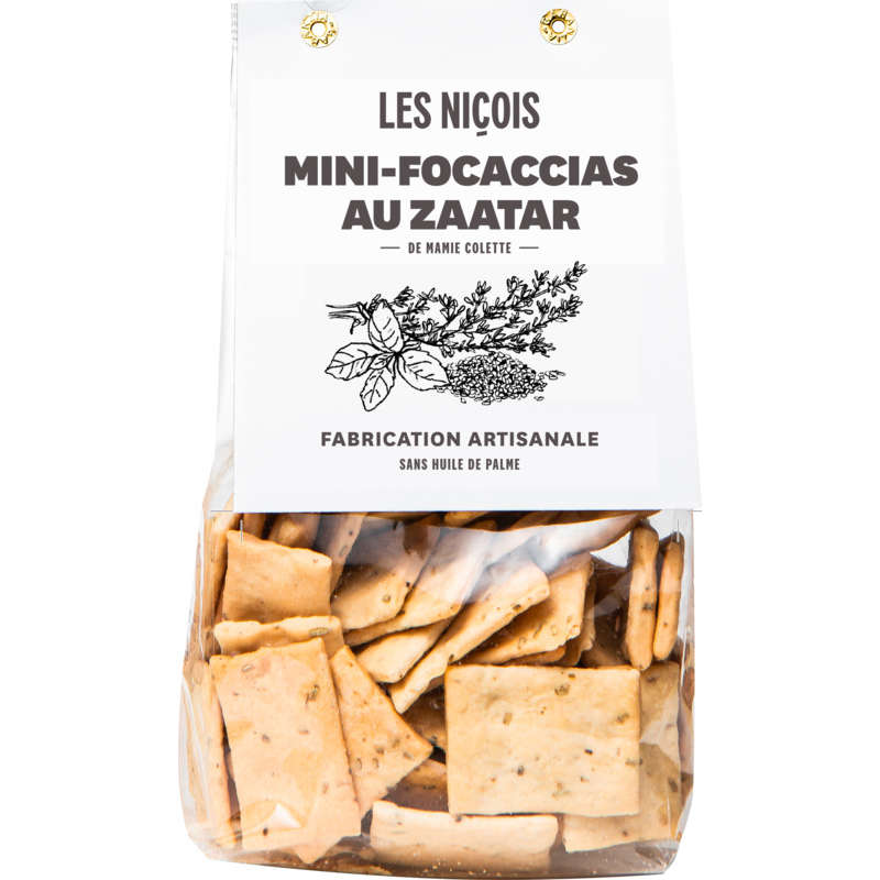 Les Niçois Mini Focaccias au Zaatar de Mamie Colette 200g