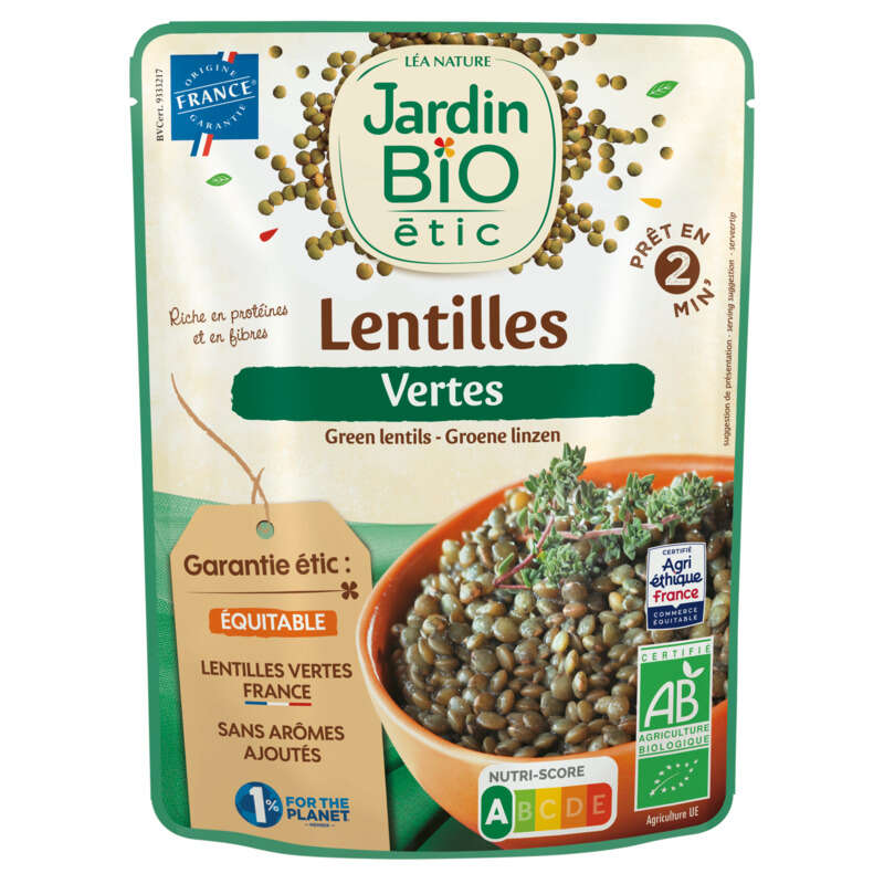 Jardin Bio Lentilles vertes 250g