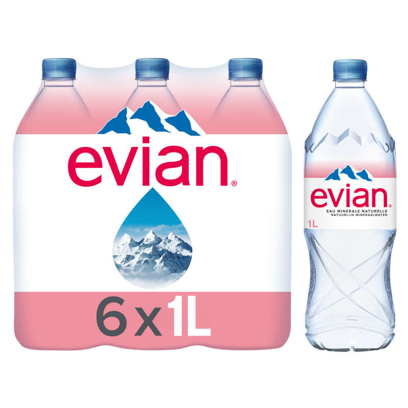 Evian Eau minérale naturelle 6x1L