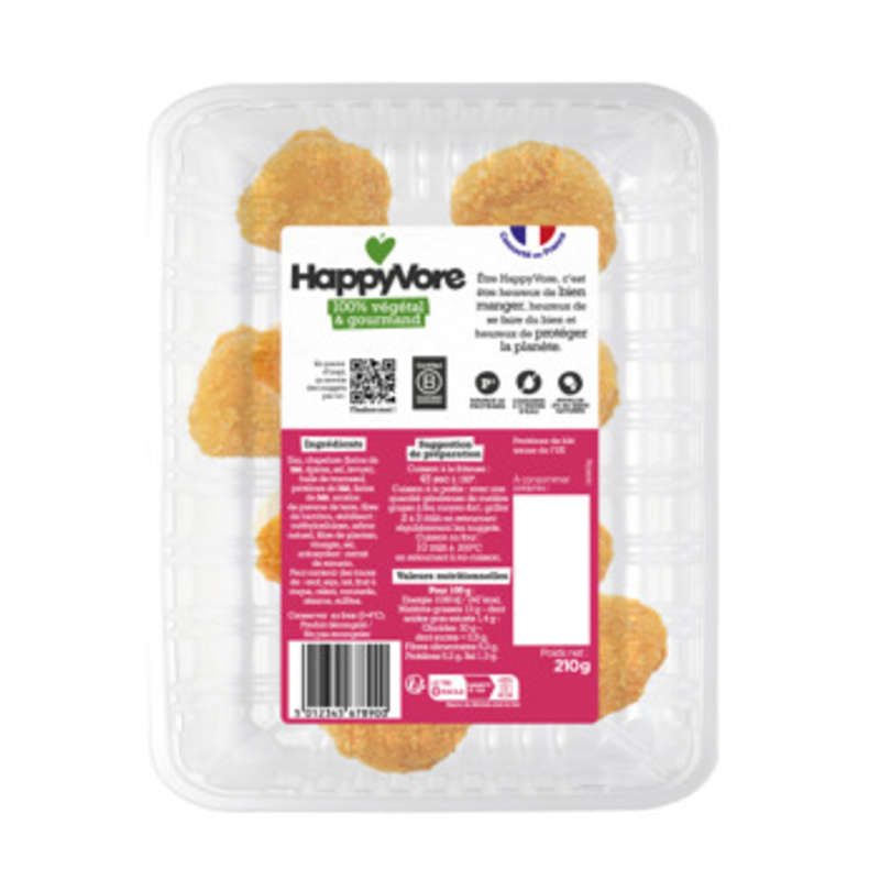 Happyvore 100% Nuggets Croustillants 210g