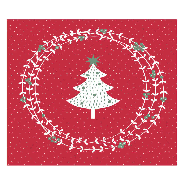 Mesa Bella Serviettes Rouge Sapin 33X33Cm X20
