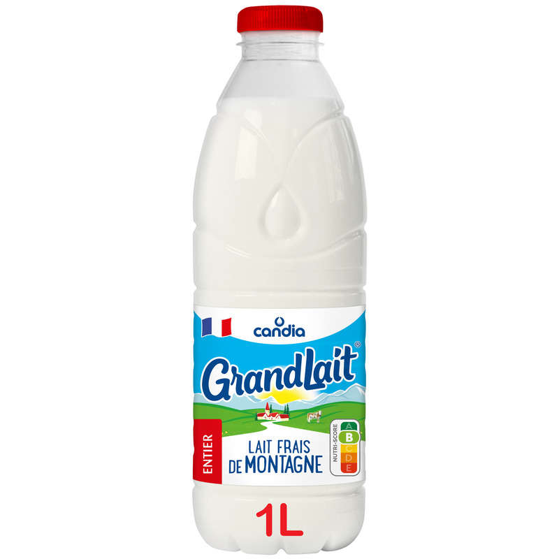 Candia Grandlait Lait Frais Entier La Bouteille De 1l