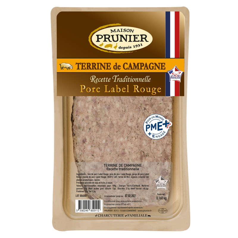 Maison Prunier Terrine De Campagne Recette Traditionnelle 160G