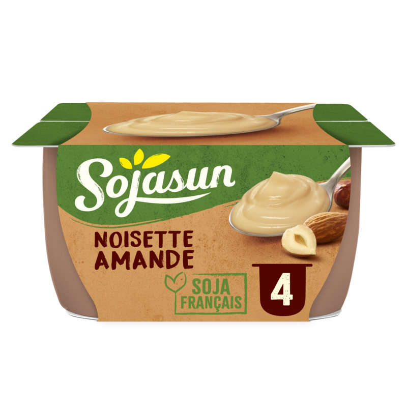 Sojasun Dessert Végétal Noisettes Amandes 4x100g