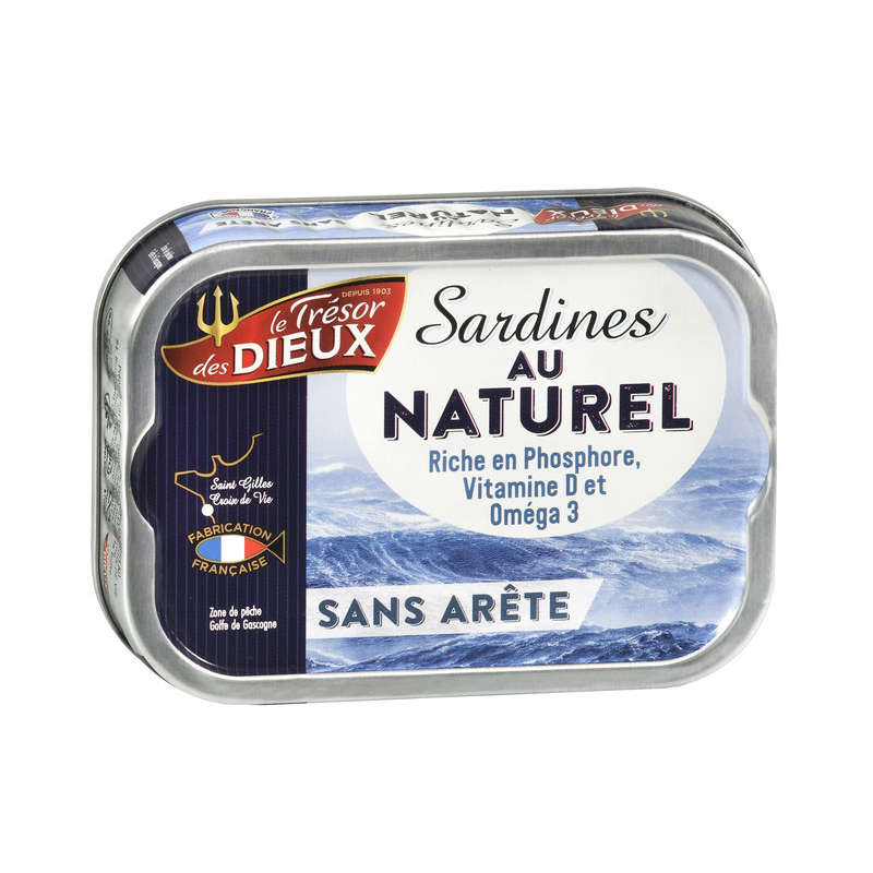 Le Trésor des Dieux Sardines au Naturel sans arête 80,5g