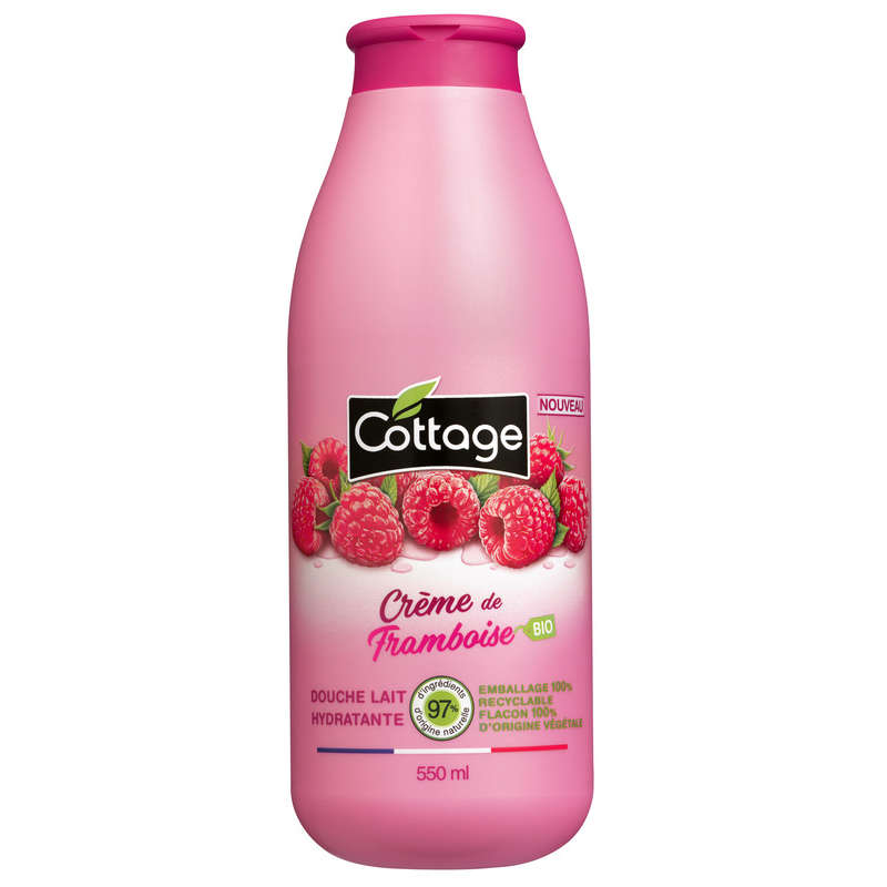 Cottage Douche Lait De Framboise Bio 550ml