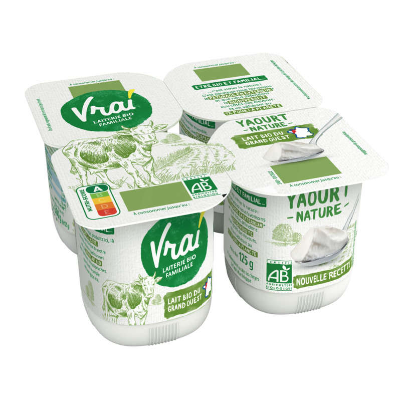 Vrai Yaourt Nature Bio 4x125g