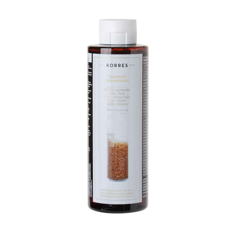 Korres Shampooing Protéines de Riz et Tilleul 250ml