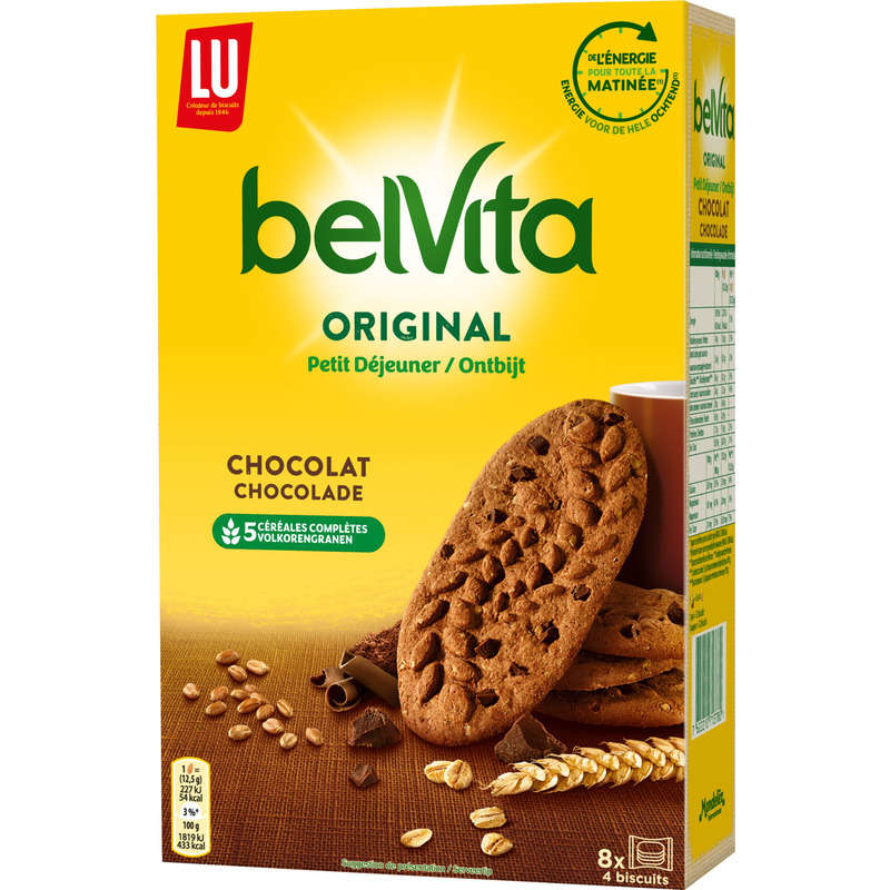 Lu Belvita Petit Déjeuner Biscuits au Chocolat 400g