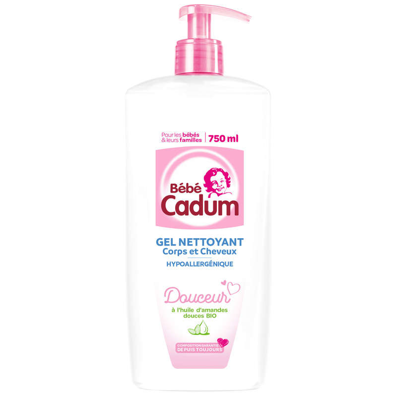 Bébé Cadum Gel Douche Bébé Hypoallergénique 750ml