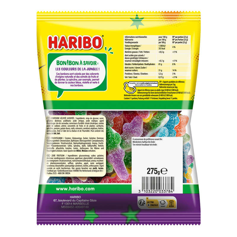 Haribo Bonbons Croco Pik 275g