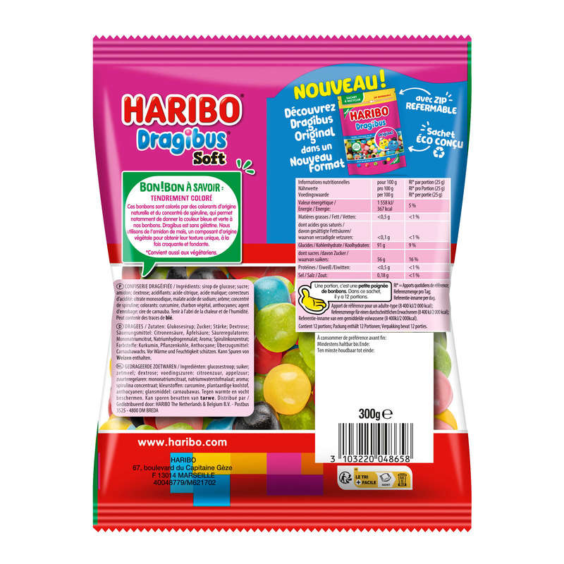 Haribo Dragibus Soft Veggie 300g