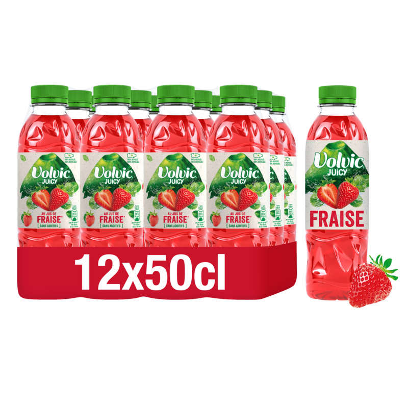 Volvic Eau aromatisée Juicy fraise 50cl