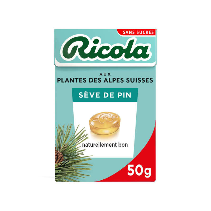 Ricola Aux Plantes Des Alpes Suisses Sève De Pin 50g