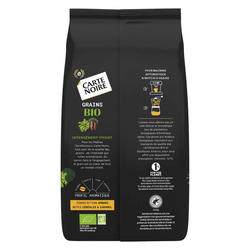 Carte Noire Bio Café Grains Pur Arabica 1kg