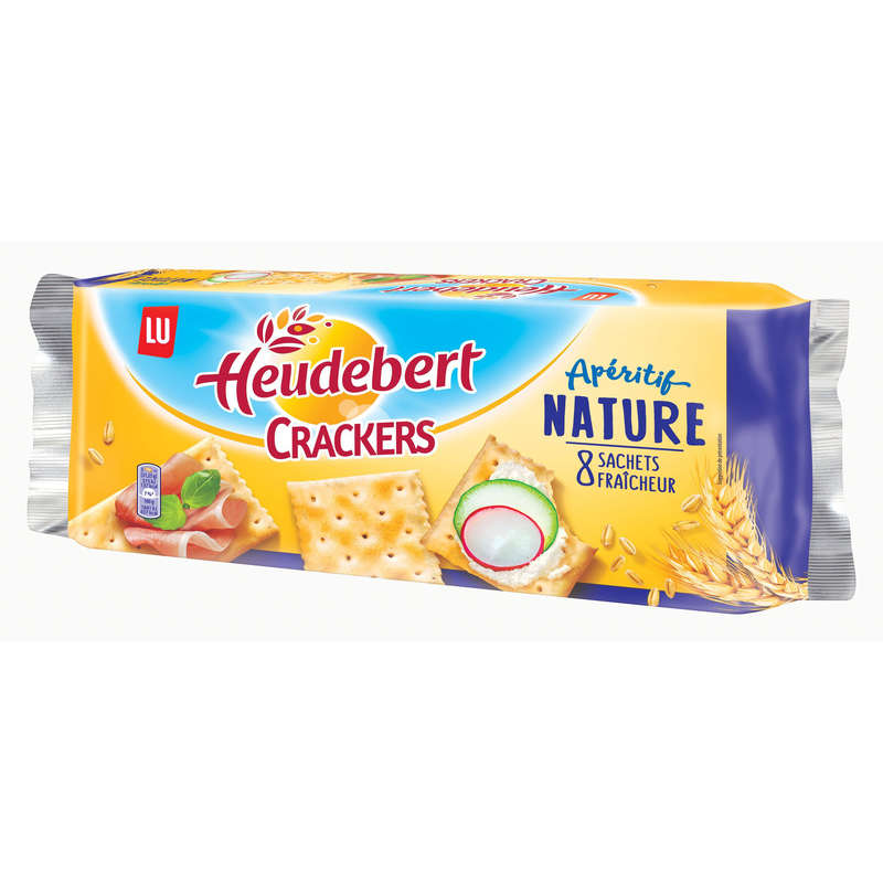 Lu Heudebert Biscuits Apéritifs Crackers Nature 250g