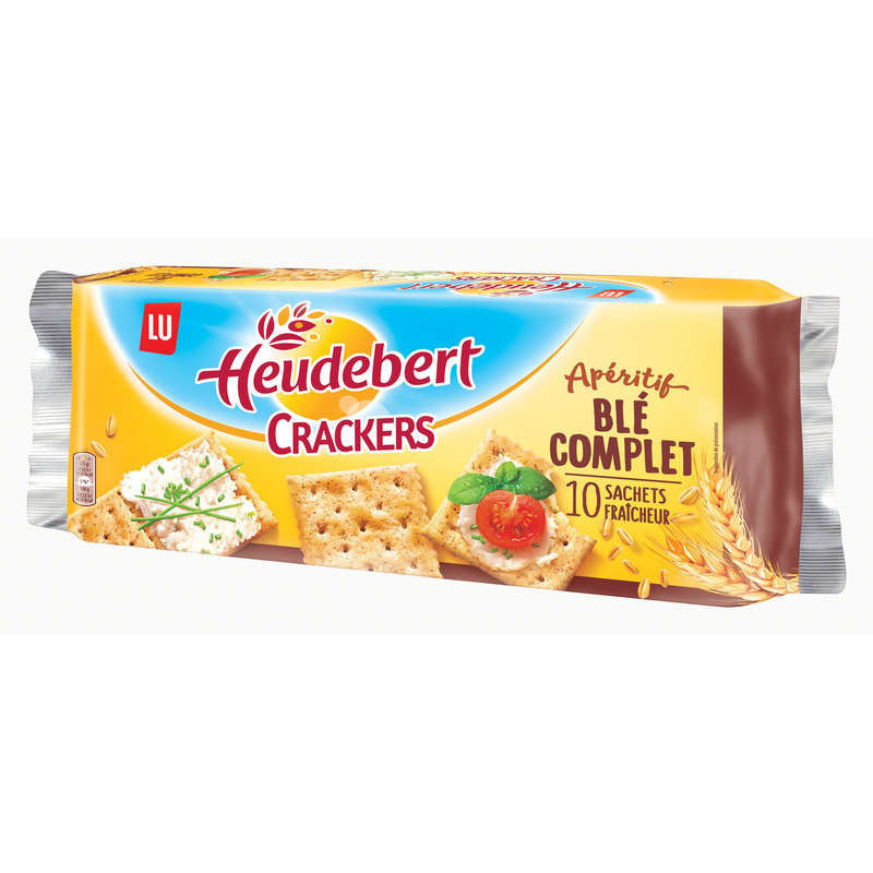 Lu Heudebert Biscuits Apéritifs Crackers Blé Complet 250g