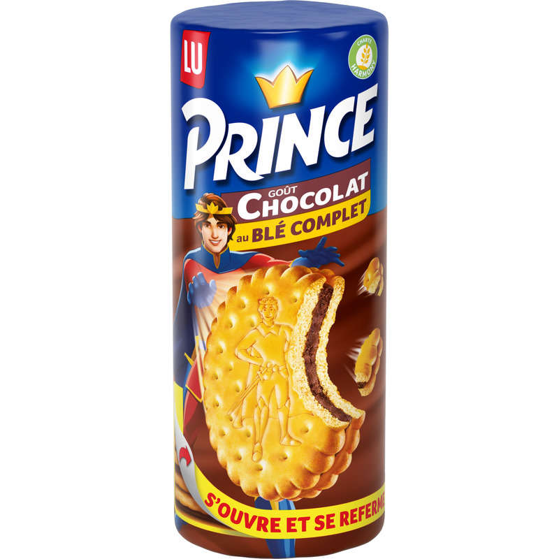 Lu Prince Biscuits fourrés au Chocolat Blé Complet 300g