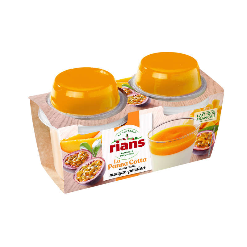 Rians La Panna Cotta Et Son Coulis Mangue Passion 2x120g