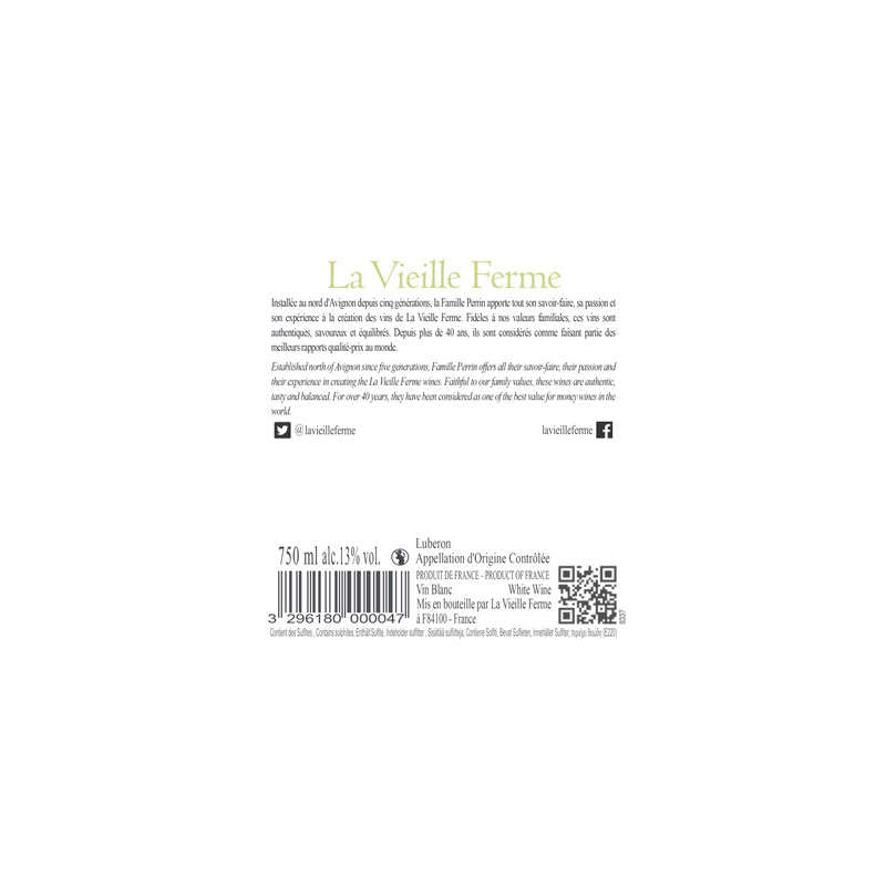 La Vieille Ferme Côtes Du Luberon AOP Blanc 75cl