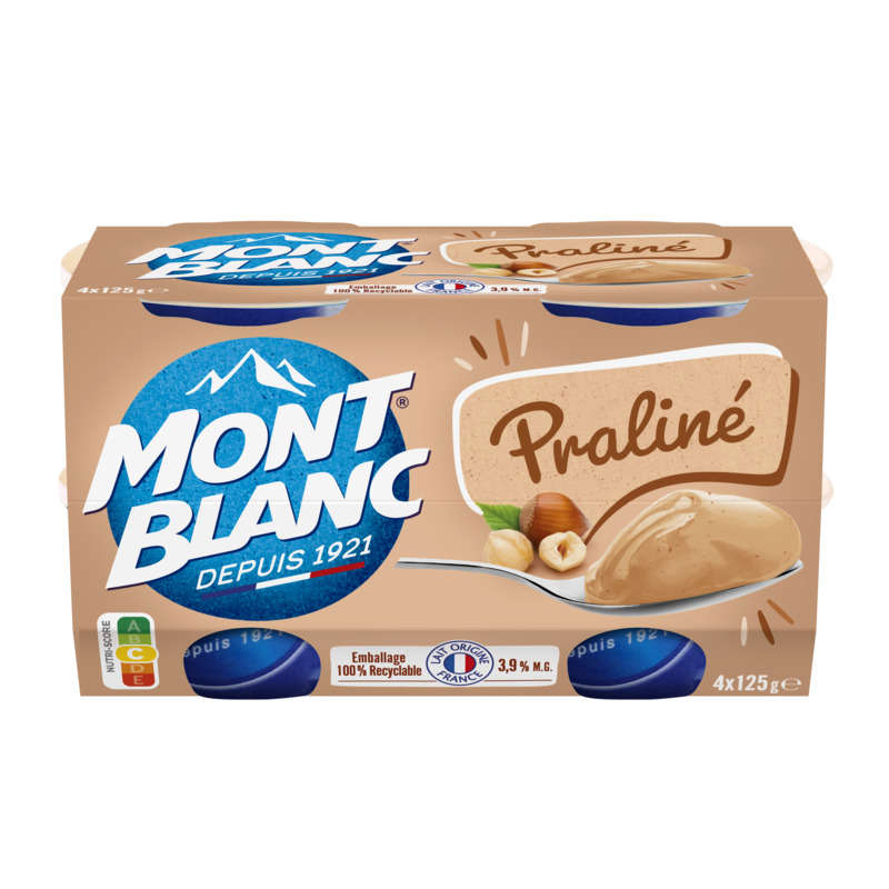 Mont Blanc Crème Dessert Praliné 4x125g