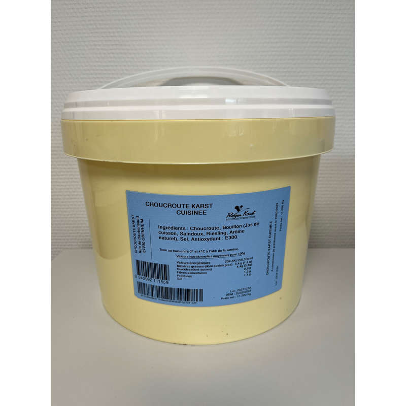 CHOUCROUTE CUISINEE AU RIESLING SEAU DE 11 KG