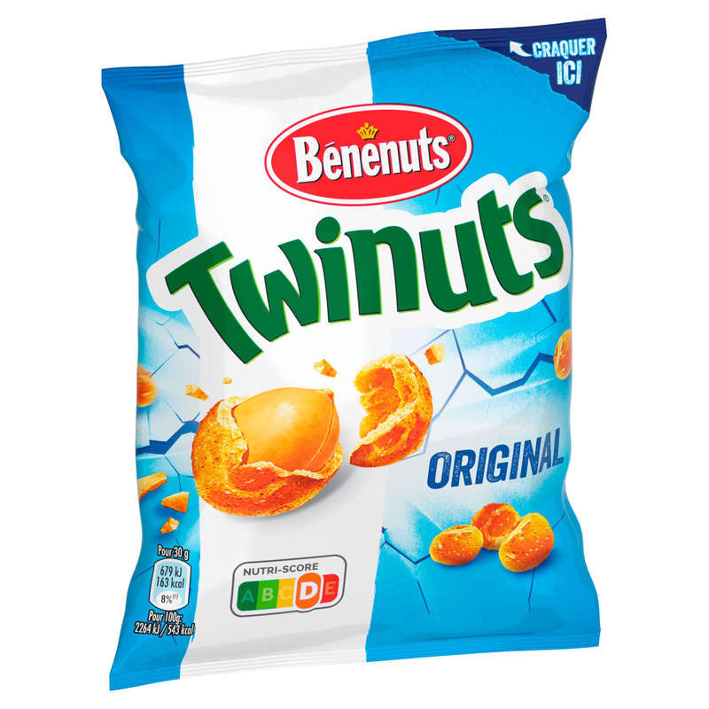 Benenuts Twinuts Cacahuètes enrobées saveur nature 150g