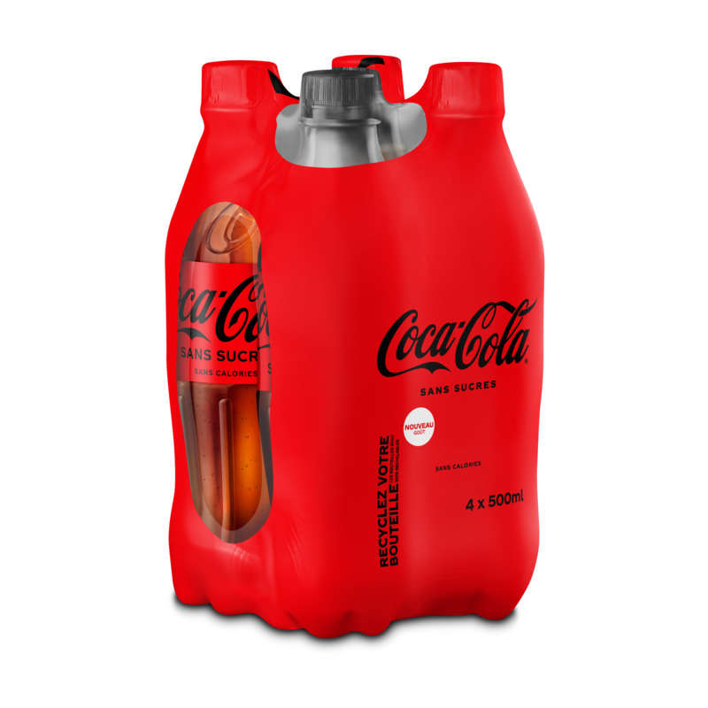 Coca-cola sans sucres en Bouteilles 4x50cl