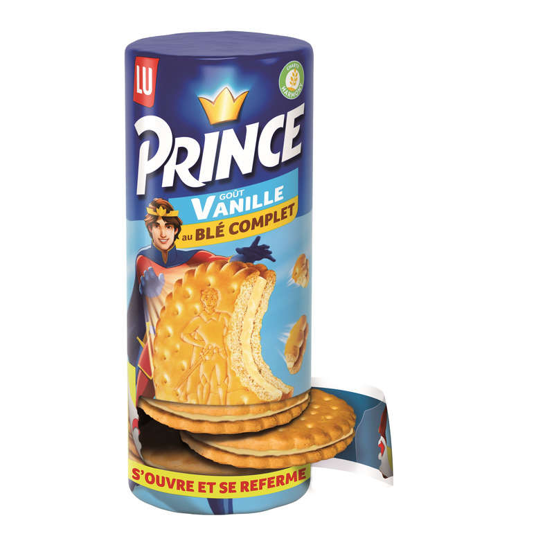 Lu Prince Biscuits fourrés à la Vanille Blé complet 300g