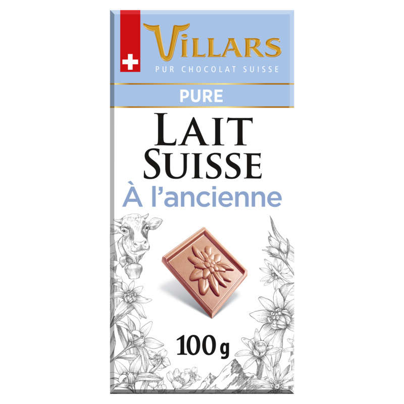 Villars Chocolat Tablette lait pur 100g