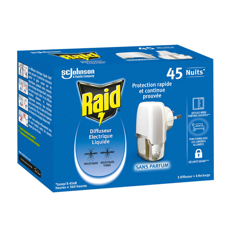 Raid diffuseur électrique liquide 3en1 - 45 nuits