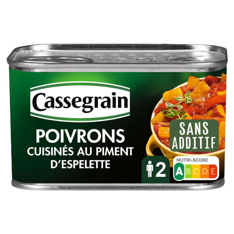 Cassegrain Poivrons Cuisinés Au Piment D'Espelette 375g