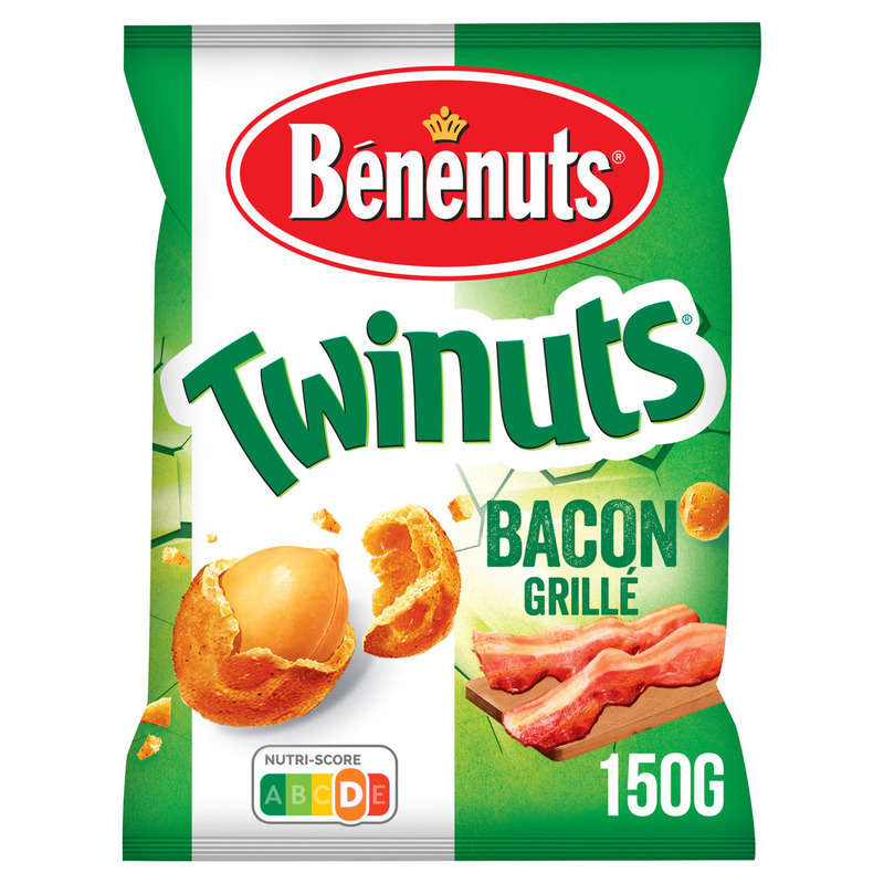 Bénenuts Twinuts Cacahuètes enrobées saveur bacon 150g