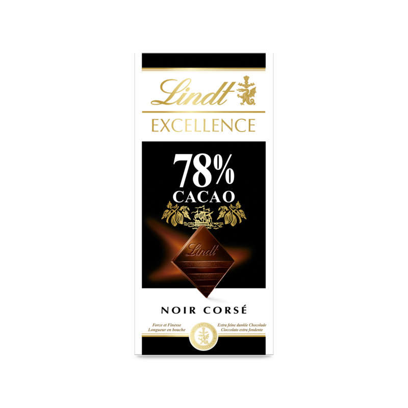 Lindt Excellence Tablette De Chocolat Noir 78% 100g