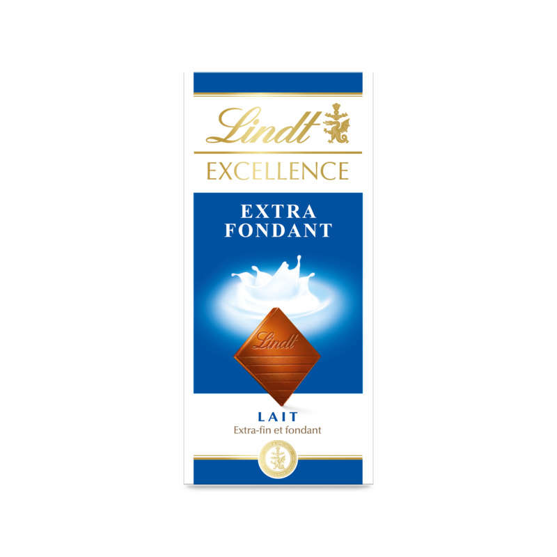 Lindt Excellence Tablette Chocolat Lait Extra-Fondant 100g