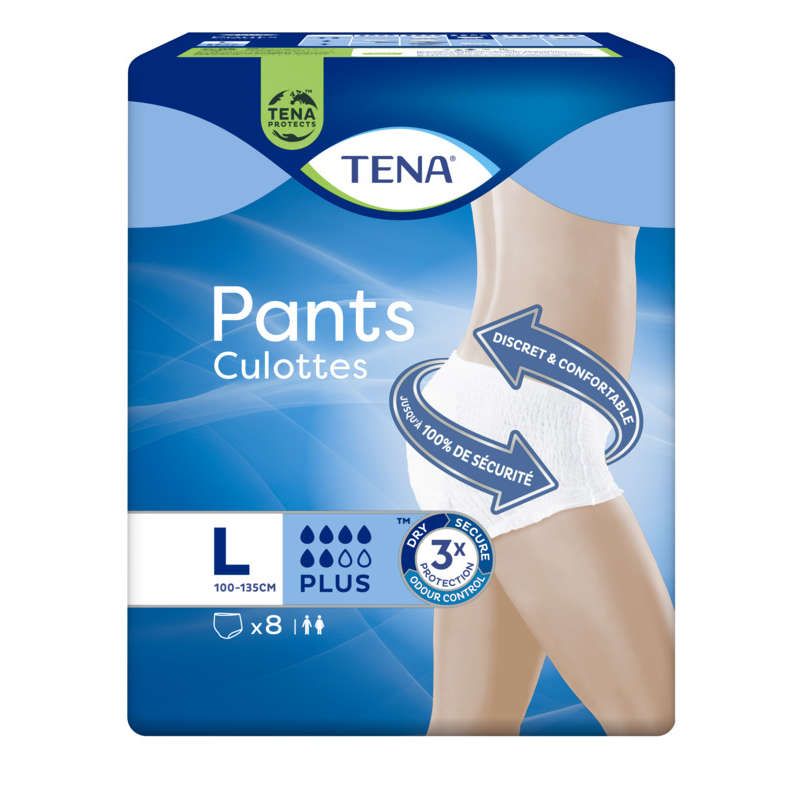 Tena Culottes Pants Plus Large x8