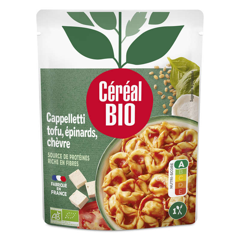 Céréal Bio Cappelletti Chèvre Tofu Épinards repas express 220g