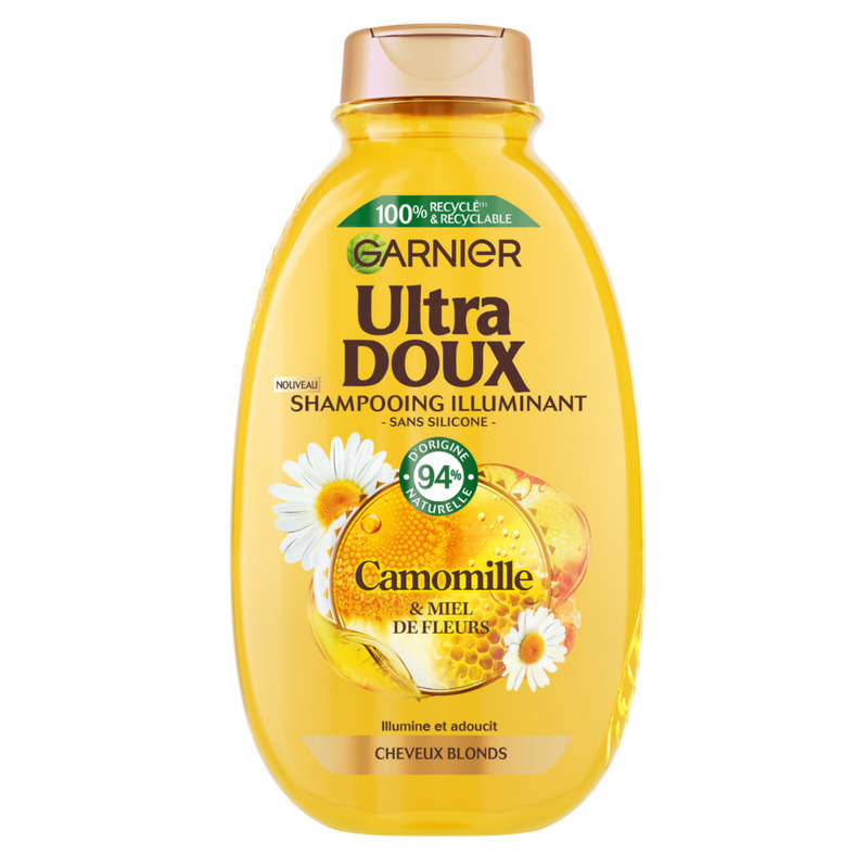 Garnier Ultra Doux Shampooing Illuminant Camomille Cheveux Blonds 300ml