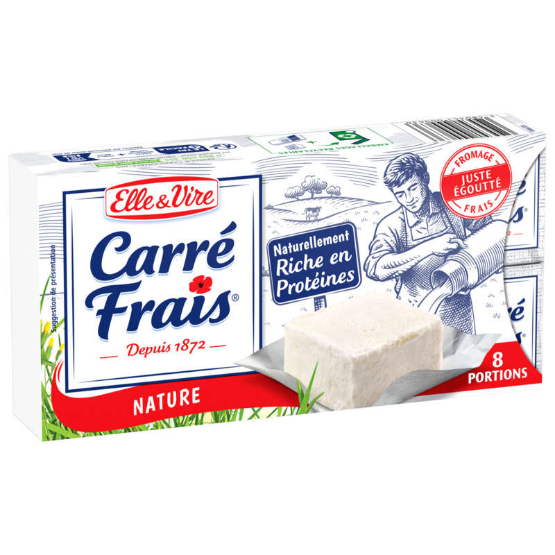 Elle & vire Carré Frais Nature 8 Portions x25g