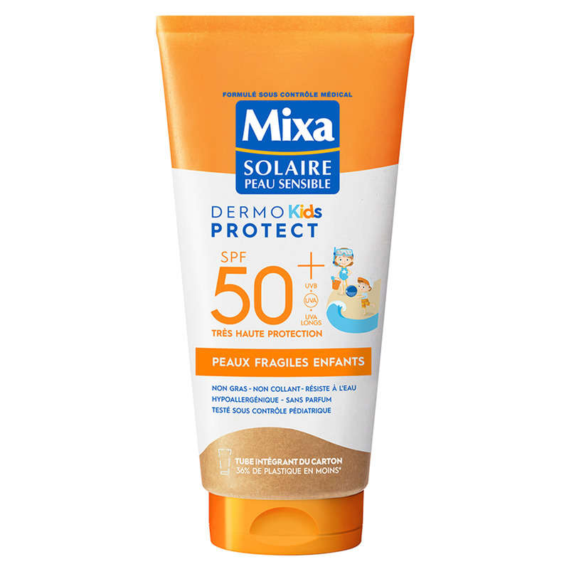 Mixa Lait Solaire Pédiatrique SPF50+ Peaux fragile tube 175ml