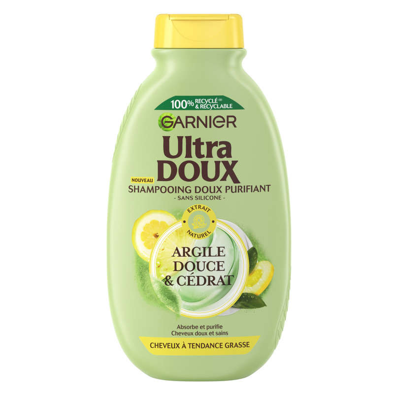 Garnier Ultra Doux Shampooing Purifiant Argile et Cédrat Cheveux Gras 300ml